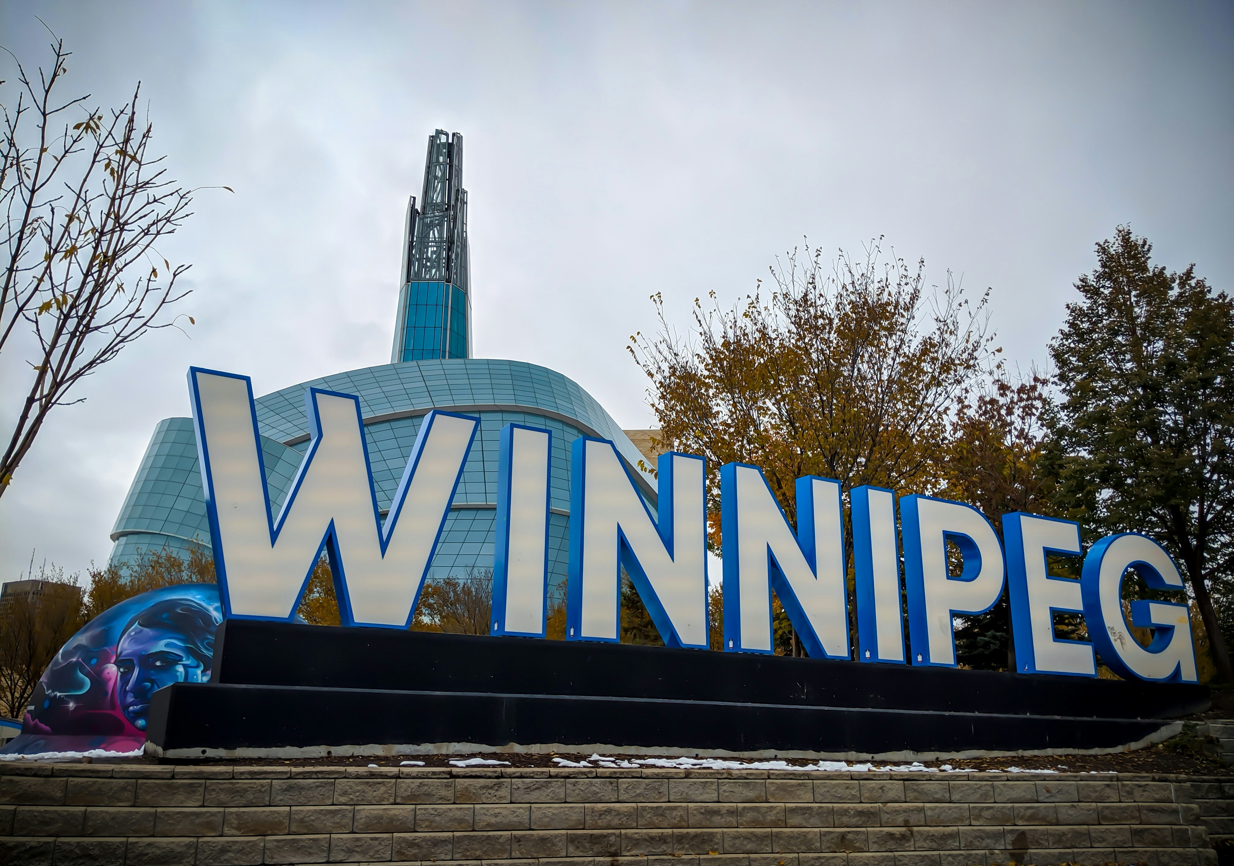 WINNIPEG sign at The Forks in Winnipeg, Manitoba